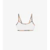 Top de bikini con ribete a cuadros