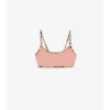 Top de bikini con ribete a cuadros