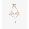 Top de bikini con ribete a cuadros