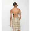 Top de bikini con ribete a cuadros