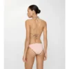 Top de bikini con ribete a cuadros