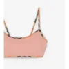 Top de bikini con ribete a cuadros