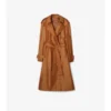 Trench Coat largo de mezcla de nailon