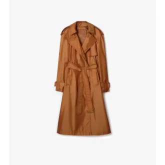 Trench Coat largo de mezcla de nailon