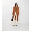 Trench Coat largo de mezcla de nailon