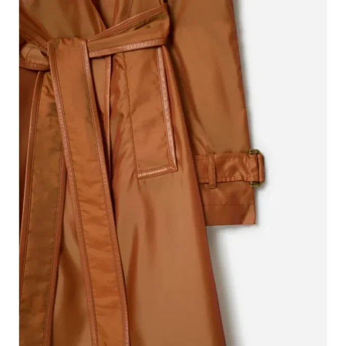 Trench Coat largo de mezcla de nailon