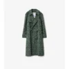 Trench Coat largo de mezcla de viscosa de estilo barroco