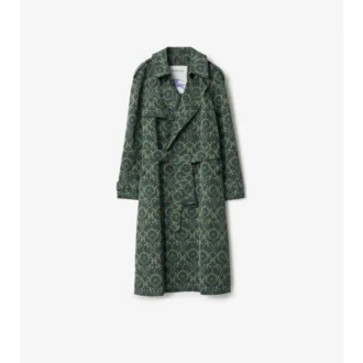 Trench Coat largo de mezcla de viscosa de estilo barroco