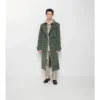 Trench Coat largo de mezcla de viscosa de estilo barroco