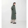 Trench Coat largo de mezcla de viscosa de estilo barroco