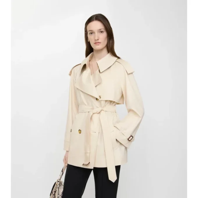 Tropical Gabardine Fitzrovia corta de Gabardine Trench Coat