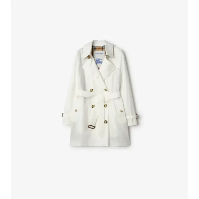 Tropical Gabardine Kensington corta de Gabardine Trench Coat