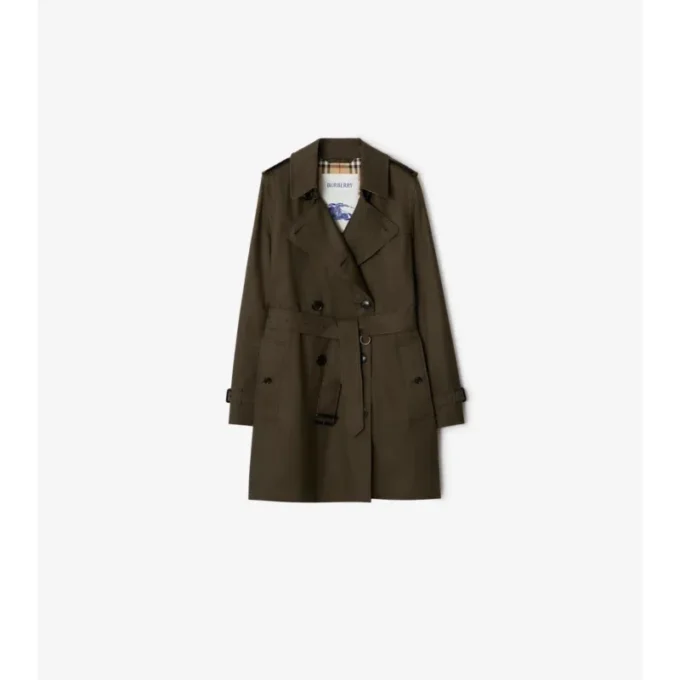 Tropical Gabardine Kensington corta de Gabardine Trench Coat