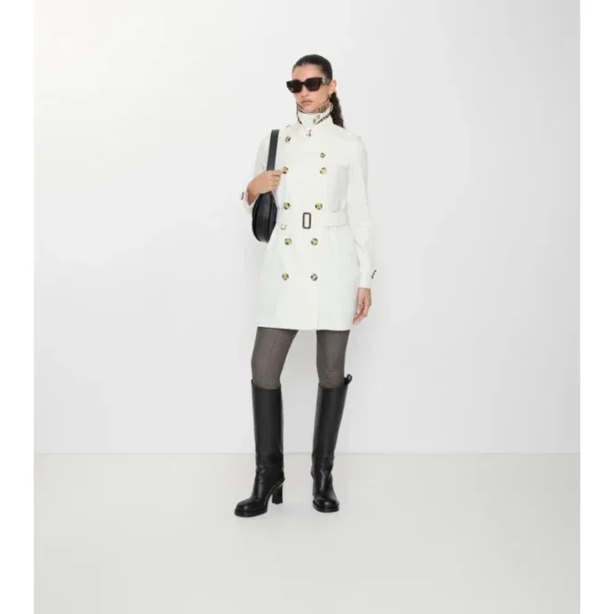 Tropical Gabardine Kensington corta de Gabardine Trench Coat