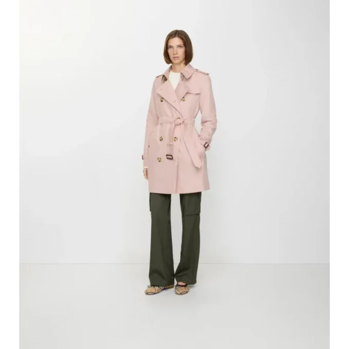 Tropical Gabardine Kensington corta de Gabardine Trench Coat