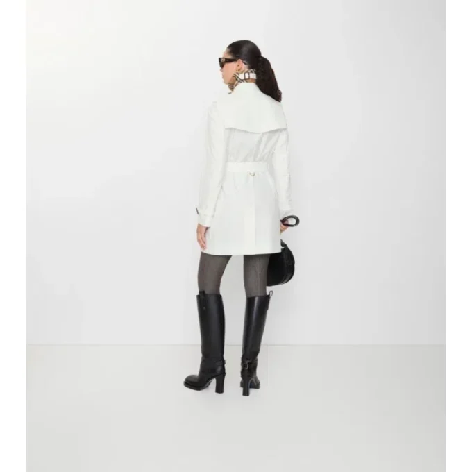 Tropical Gabardine Kensington corta de Gabardine Trench Coat