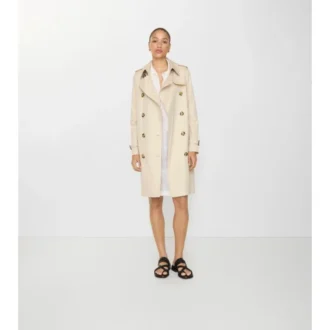 Tropical Gabardine Kensington Trench Coat de gabardina de largo medio