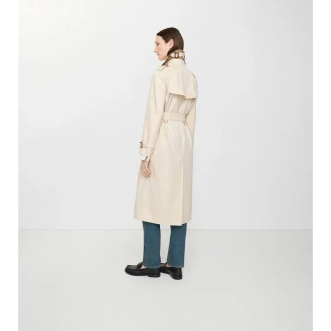 Tropical Gabardine Waterloo larga de gabardina Trench Coat