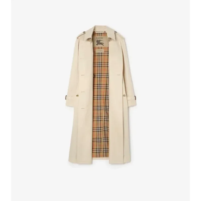 Tropical Gabardine Waterloo larga de gabardina Trench Coat