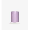 Vela de rosa y flor de violeta