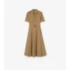 Vestido camisero de popelín de algodón