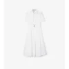 Vestido camisero de popelín de algodón