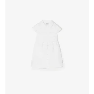 Vestido camisero de popelín de algodón