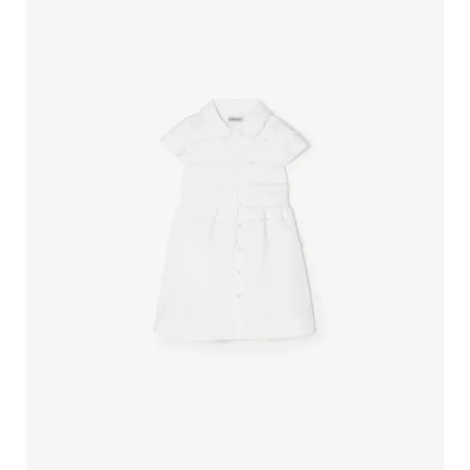 Vestido camisero de popelín de algodón