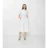 Vestido camisero de popelín de algodón