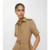 Vestido camisero de popelín de algodón
