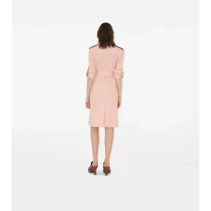 Vestido camisero de popelín de algodón