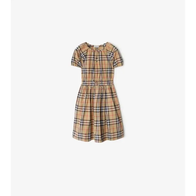 Vestido de algodón a cuadros