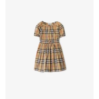 Vestido de algodón a cuadros