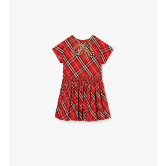 Vestido de algodón a cuadros