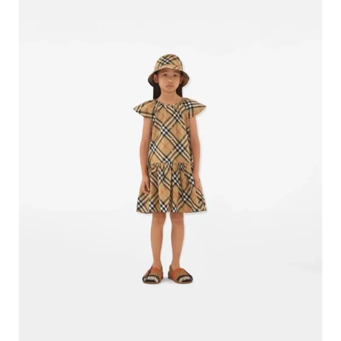 Vestido de algodón a cuadros