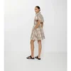Vestido de algodón con estampado de cuadros