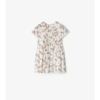 Vestido de algodón con estampado de paraguas