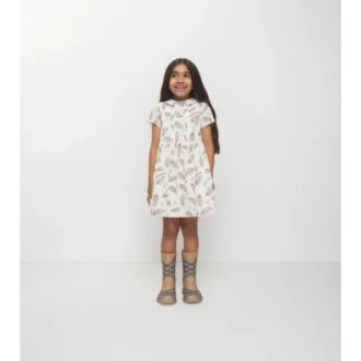 Vestido de algodón con estampado de paraguas