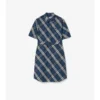 Vestido de camisa de algodón a cuadros
