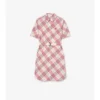 Vestido de camisa de algodón a cuadros