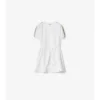 Vestido de camiseta de algodón con ribetes a cuadros