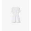 Vestido de camiseta de algodón con ribetes a cuadros