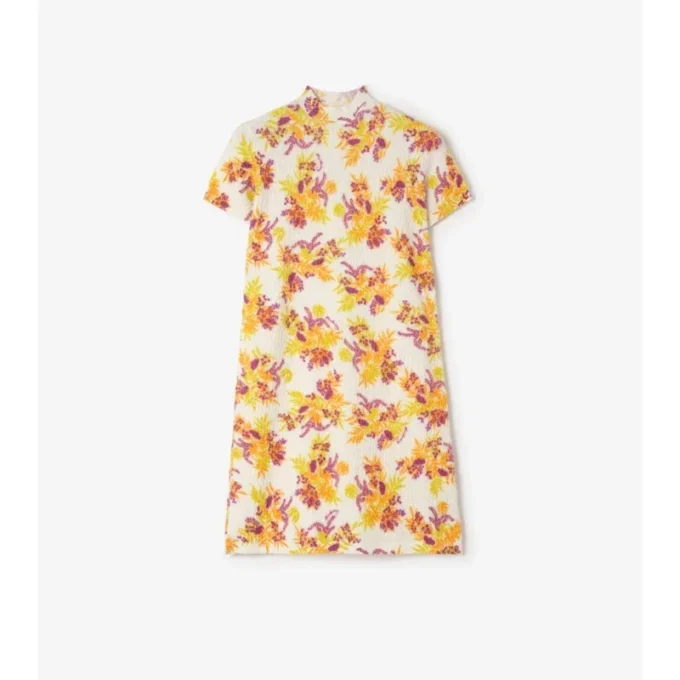 Vestido de mezcla de algodón con estampado floral