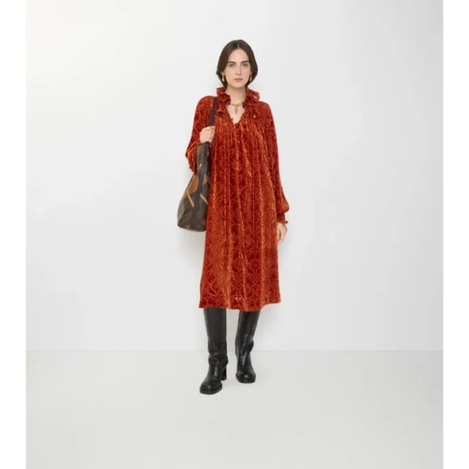Vestido de terciopelo de mezcla de seda Baroque