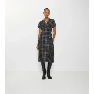 Vestido kilt de mezcla de lana a cuadros