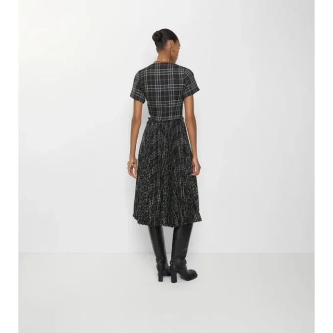 Vestido kilt de mezcla de lana a cuadros
