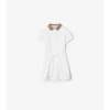 Vestido polo de algodón con cuello a cuadros