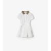 Vestido polo de algodón con cuello a cuadros