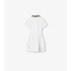 Vestido polo de algodón con cuello a cuadros