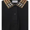 Vestido polo de algodón con cuello a cuadros